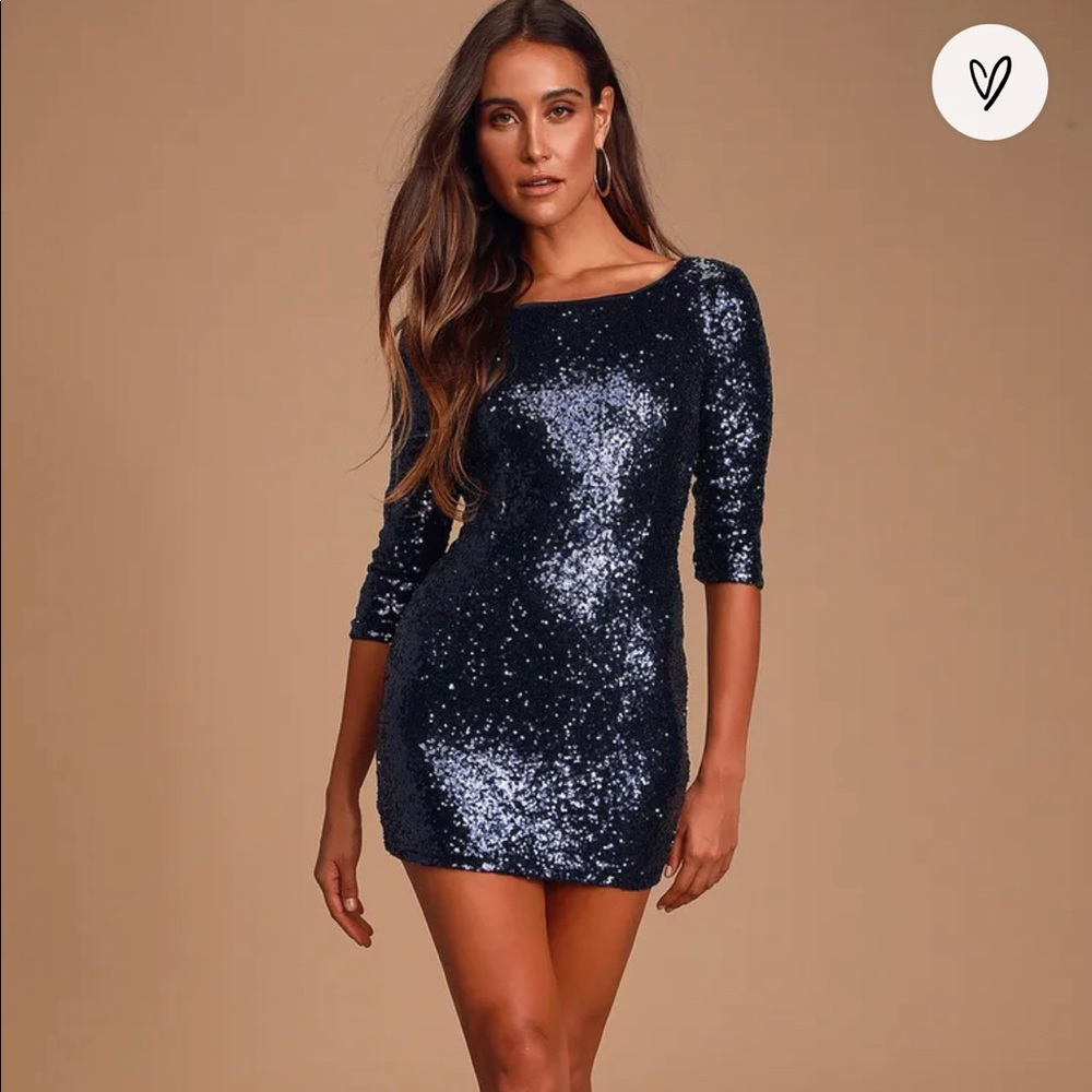 Lulus Blue Sequin Dress. New without tags.